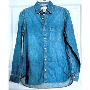 H&M Denim Buttoned Down Shirt Size Small NWT